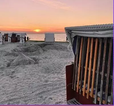 Strandkorb an der Nordsee
