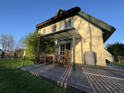 Ferienhaus im späten Tageslicht